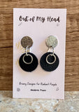 Wood and Metal Earrings
