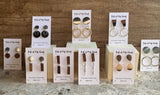 Wood and Metal Earrings