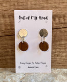 Wood and Metal Earrings