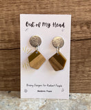 Wood and Metal Earrings