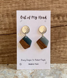Wood and Metal Earrings