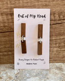 Wood and Metal Earrings