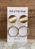 Wood and Metal Earrings