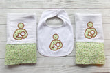 International Breastfeeding Symbol Bib & Burp Cloth Set