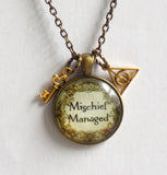 Mischief Managed Charm Necklace - Gold