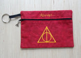 Mischief Managed Clutch Purse/Cosmetic Bag - Red