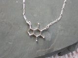Caffeine Molecule Necklace - Silver