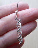 DNA Double Helix Earrings - Silver