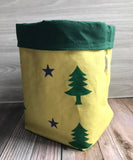 1901 Maine State Flag Reversible Fabric Basket