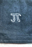 Pi Symbol Hand Towel - Black
