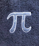 Pi Symbol Hand Towel - Black