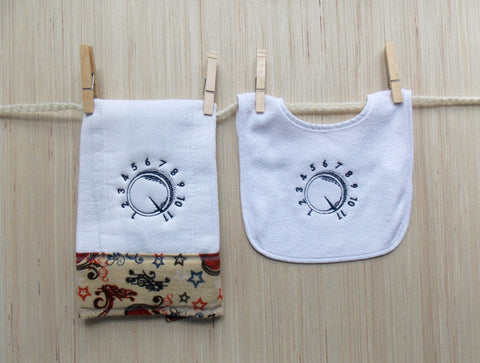 It Goes to Eleven Baby Bib & Burp Cloth Set - Rock and Roll Baby Gift